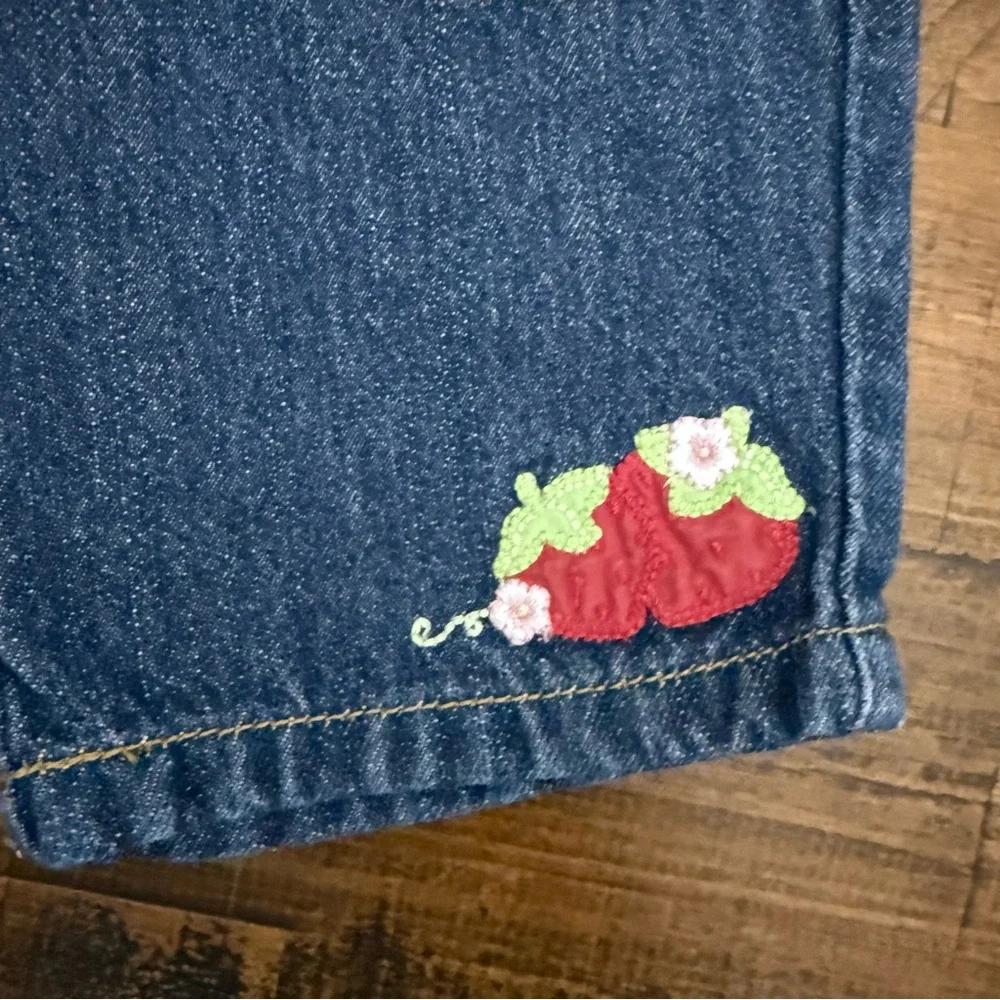 Gymboree Little Strawberry Line Size‎ 3-6 Months Denim Jeans EUC